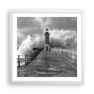 Pôster em moldura branca - Destemida - 50x50 cm