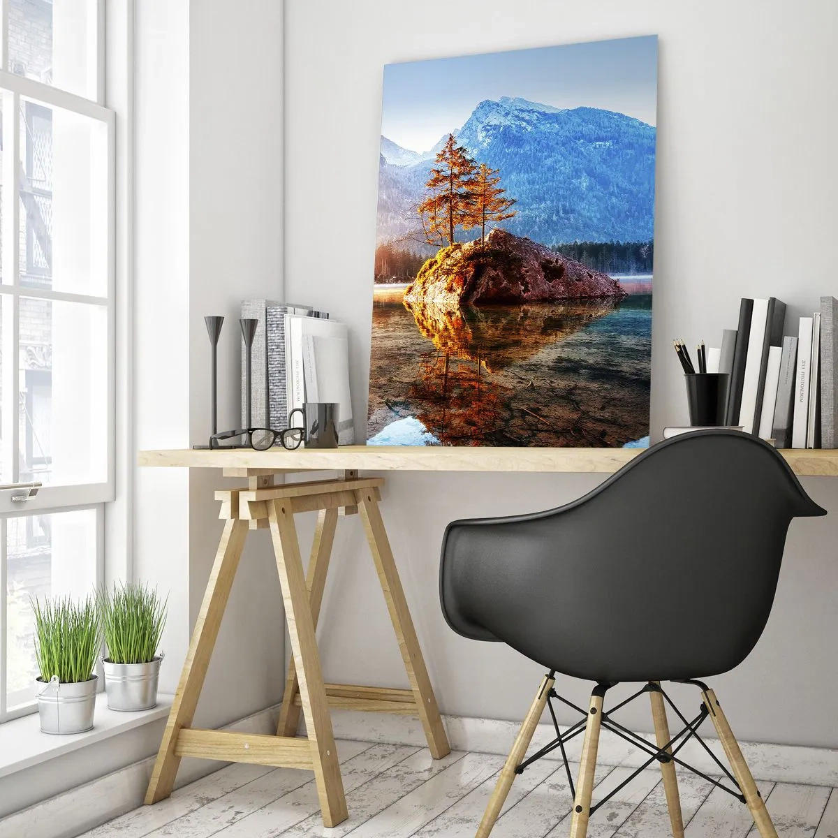 Quadro em vidro - A natureza sob uma nova luz - 50x70 cm