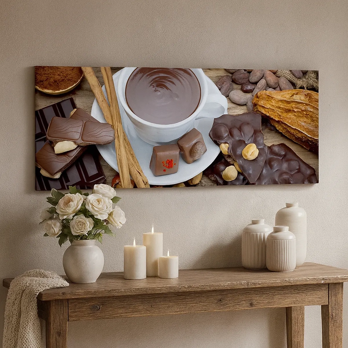 Quadro em tela - Da fábrica de chocolate de conto de fadas - 30x30 cm