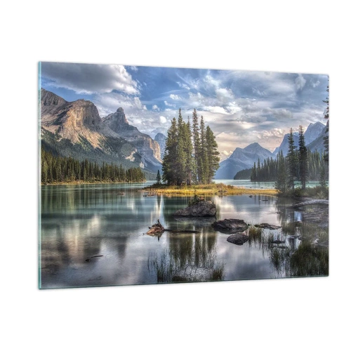 Quadro em vidro - Por águas grandes e límpidas… - 120x80 cm