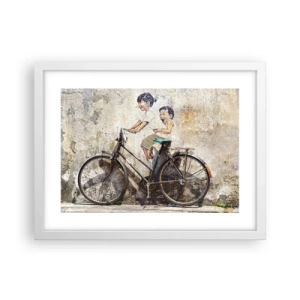 Pôster em moldura branca - Verdadeiro ou falso? - 40x30 cm