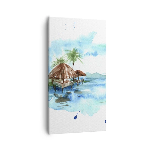 Quadro em tela - Algures no Pacífico - 55x100 cm