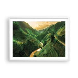Pôster em moldura branca - Vale vietnamita - 70x50 cm