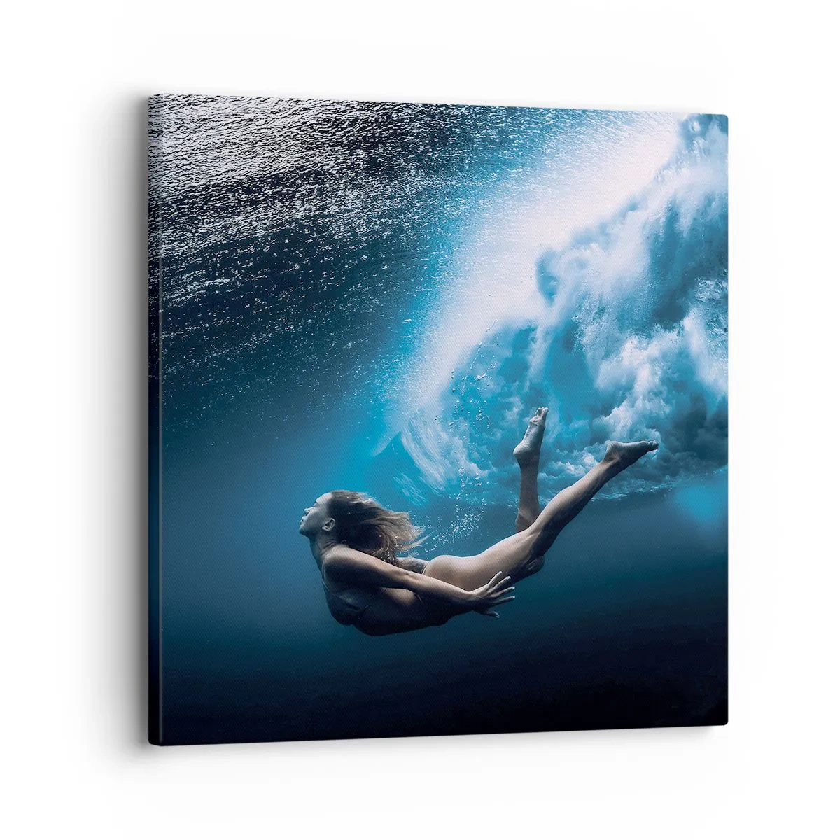 Quadro em tela - Sereia moderna - 30x30 cm