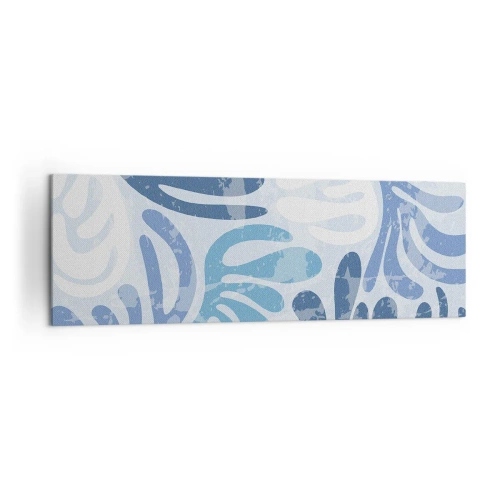 Quadro em tela - Samambaias azuis - 160x50 cm