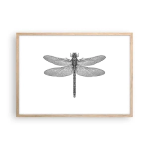 Pôster com moldura de carvalho claro - Precisão da natureza - 70x50 cm
