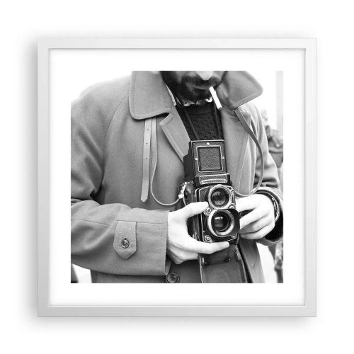 Pôster em moldura branca - Estilo retro - 40x40 cm