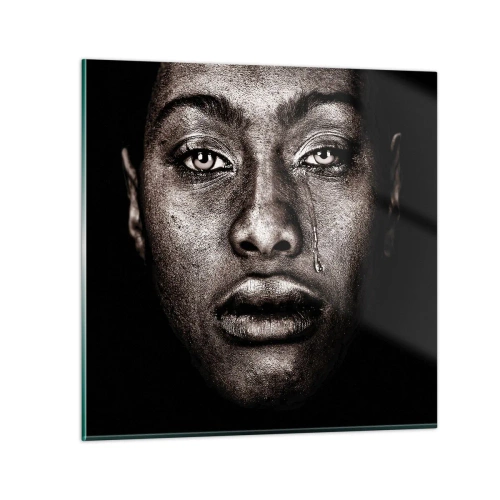 Quadro em vidro - Uma lágrima - 50x50 cm