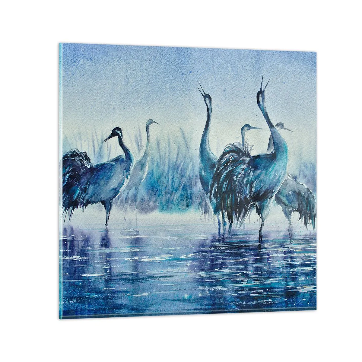 Quadro em vidro - Reunião matinal - 50x50 cm