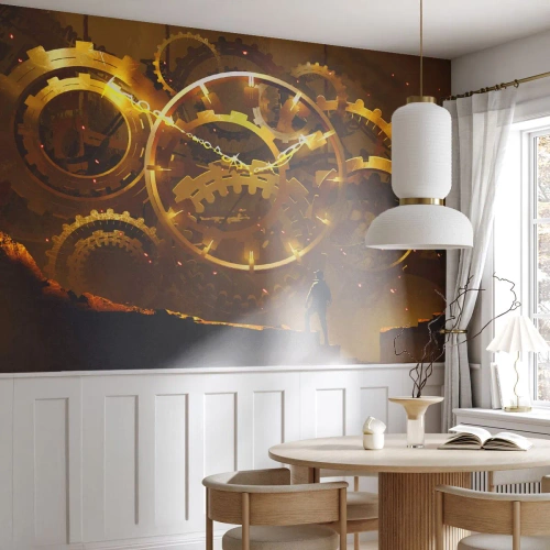 Papel de Parede Premium Canvas - Na origem do tempo - Abstração, Pedaço, Gráficos - 100x70 cm