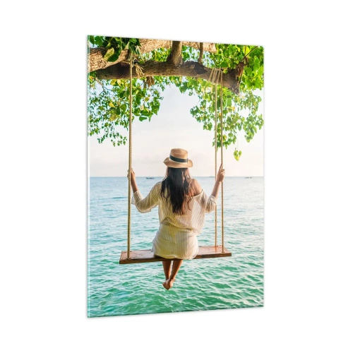 Quadro em vidro - A vida é bela - 50x70 cm