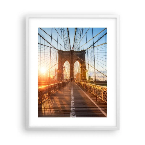 Pôster em moldura branca - Na Ponte Dourada - 40x50 cm
