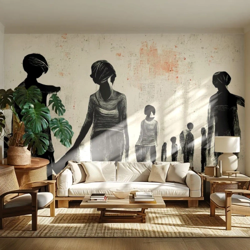 Papel de Parede Standard Eco - Contra a solidão - Mulheres, Trabalhar, Pedaço - 250x175 cm