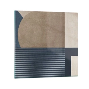 Quadro em vidro - Uma composição de simplicidade e redondeza - 70x70 cm