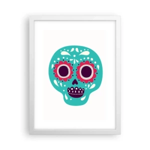 Pôster em moldura branca - Vida – diversão até a morte - 30x40 cm