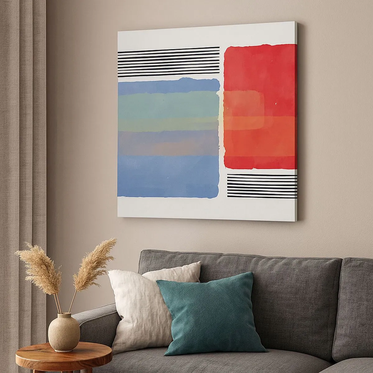 Quadro em tela - A alma da geometria - 30x30 cm