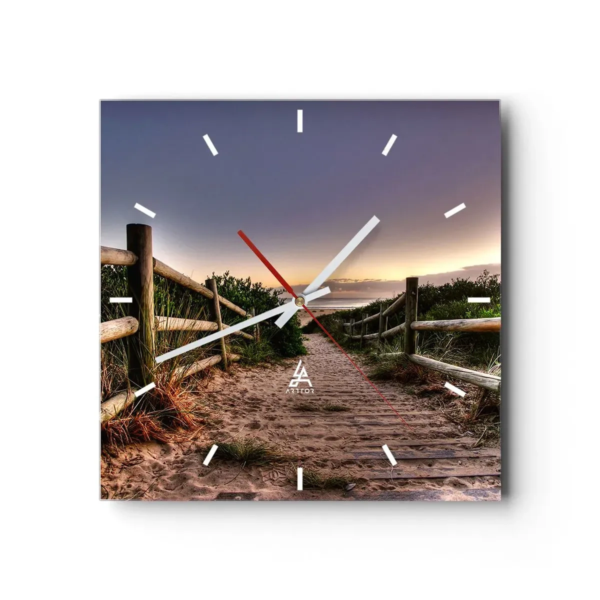 Relógio de parede - Relógio em vidro - O objetivo já está claro - 40x40 cm