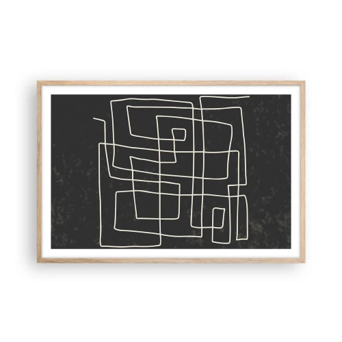 Pôster com moldura de carvalho claro - Não é tão simples - 91x61 cm