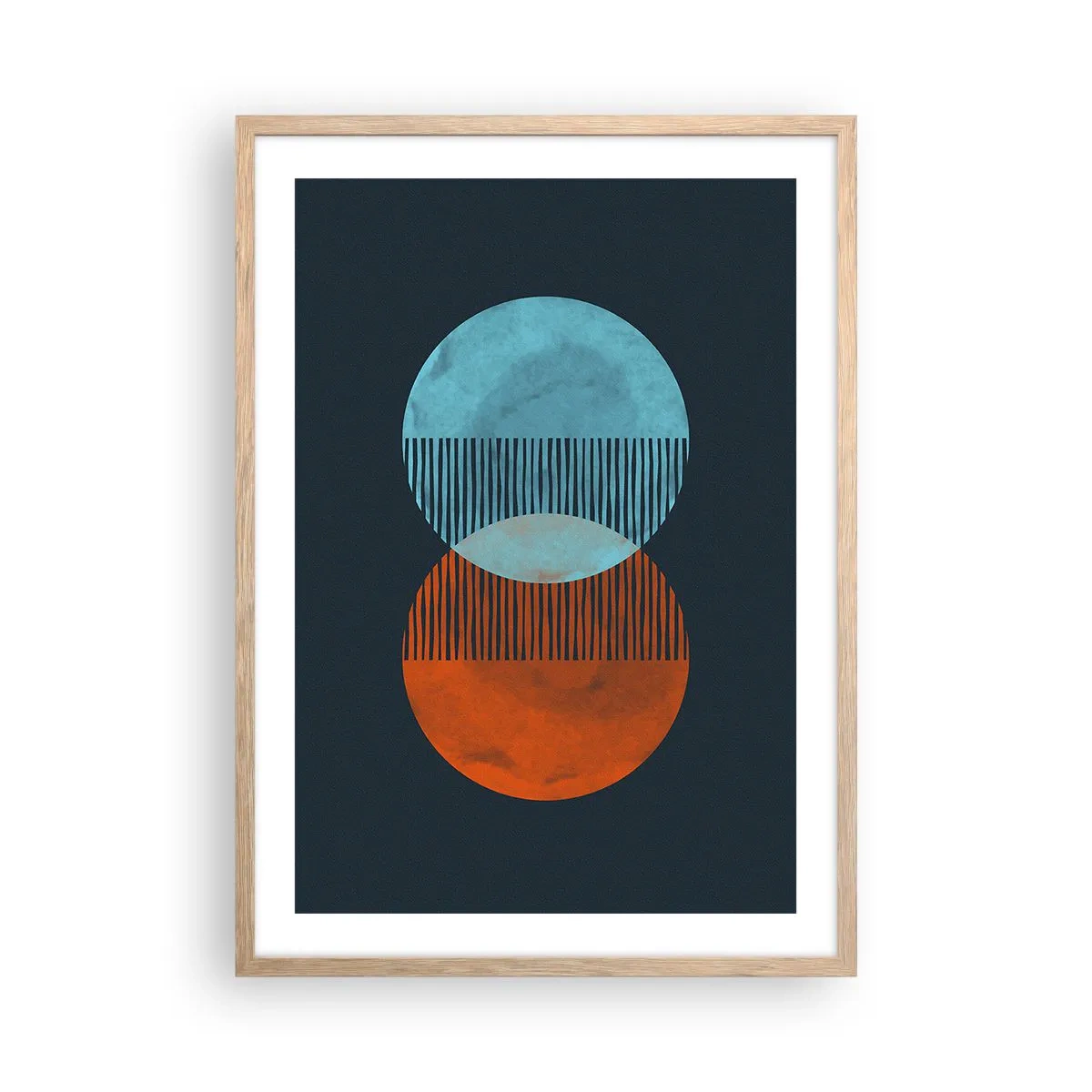 Pôster com moldura de carvalho claro - Fantasia astronómica - 50x70 cm