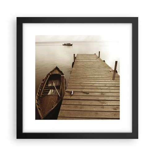 Pôster com moldura preta - Paz de espírito - 30x30 cm