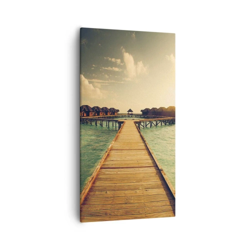 Quadro em tela - Um convite caloroso - 55x100 cm