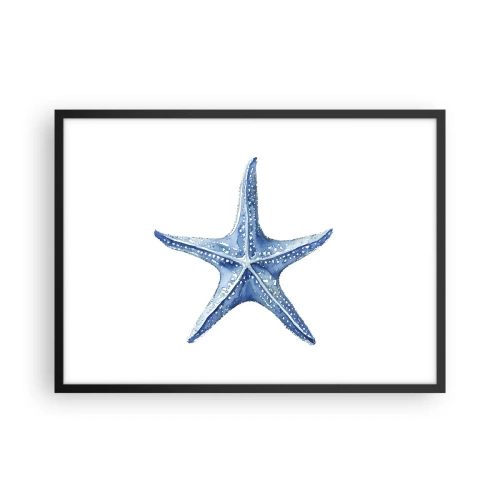 Pôster com moldura preta - Estrela do mar - 70x50 cm