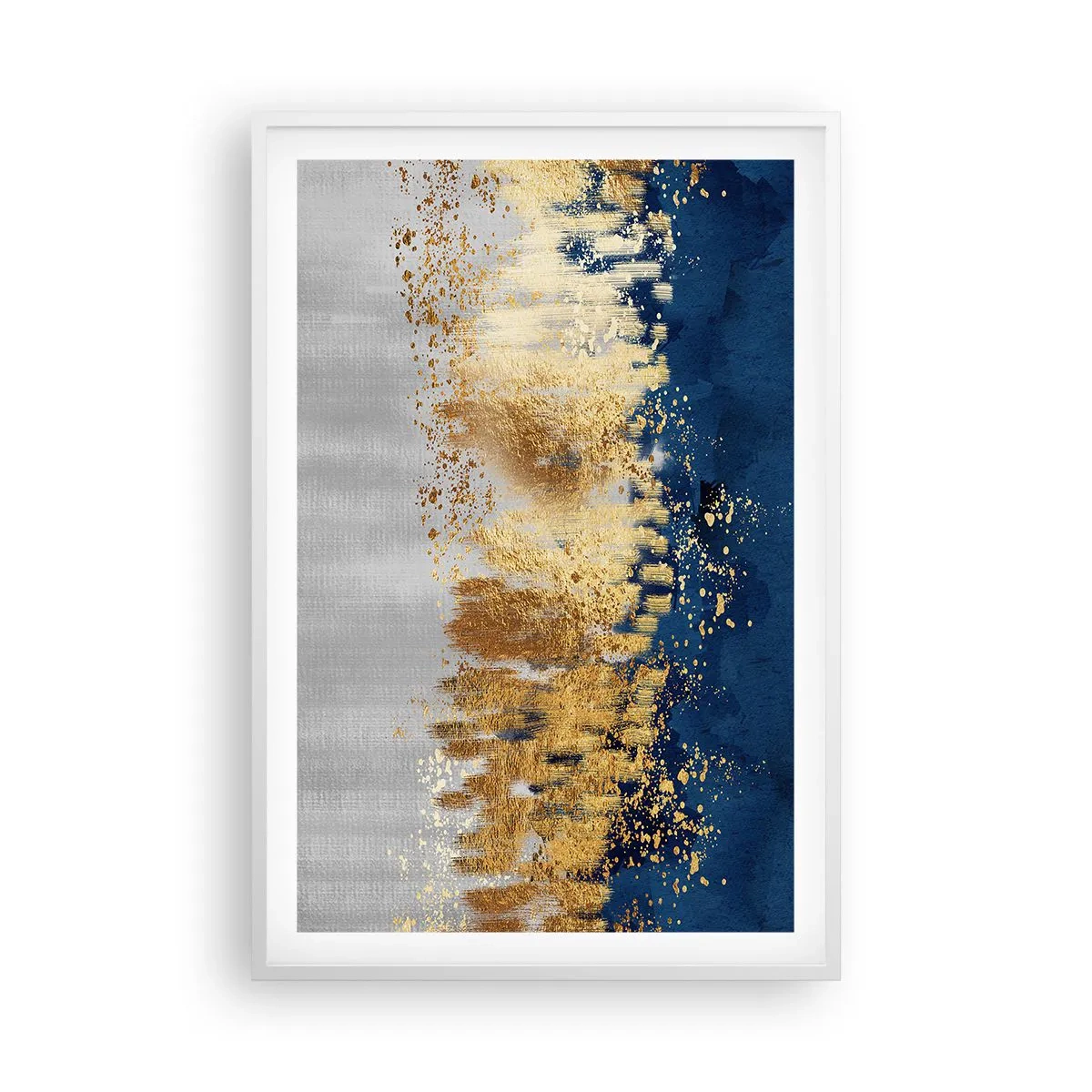 Pôster em moldura branca - Uma composição moderna com brilho - 61x91 cm