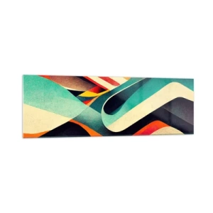 Quadro em vidro - Composição intensa - 160x50 cm