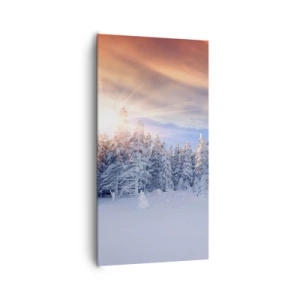 Quadro em tela - Espetáculo de neve da natureza - 65x120 cm