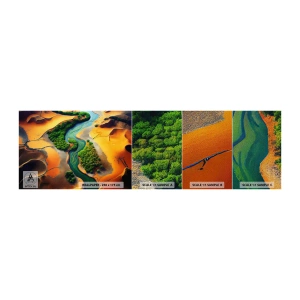 Amostra de papel de parede Premium Sand - Rio que dá vida - Paisagem, Natureza, Rio - 100x30 cm