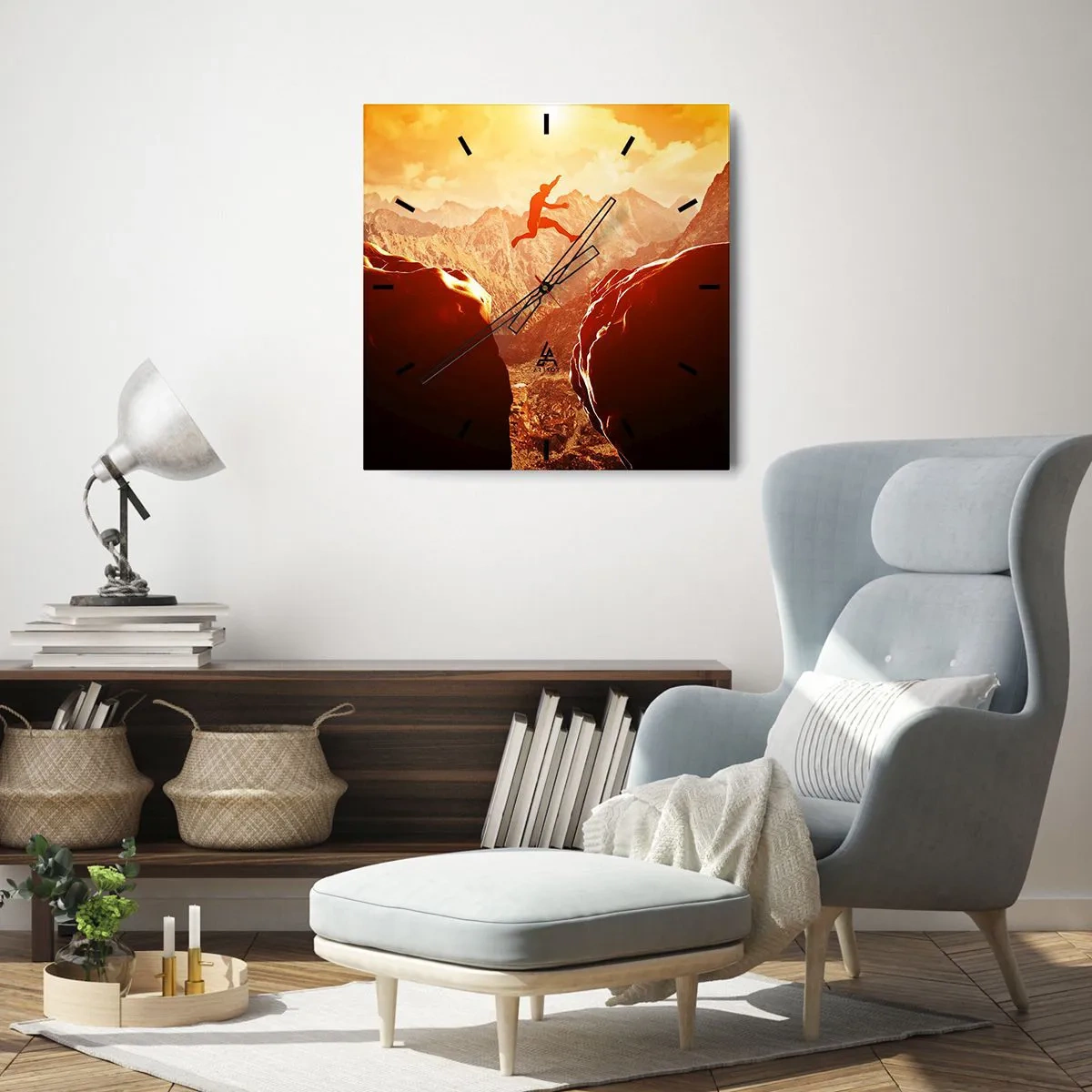 Relógio de parede - Relógio em vidro - Superando os limites - 40x40 cm