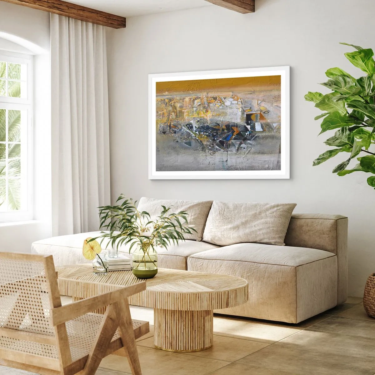 Pôster em moldura branca - Tudo vai se encaixar - 91x61 cm