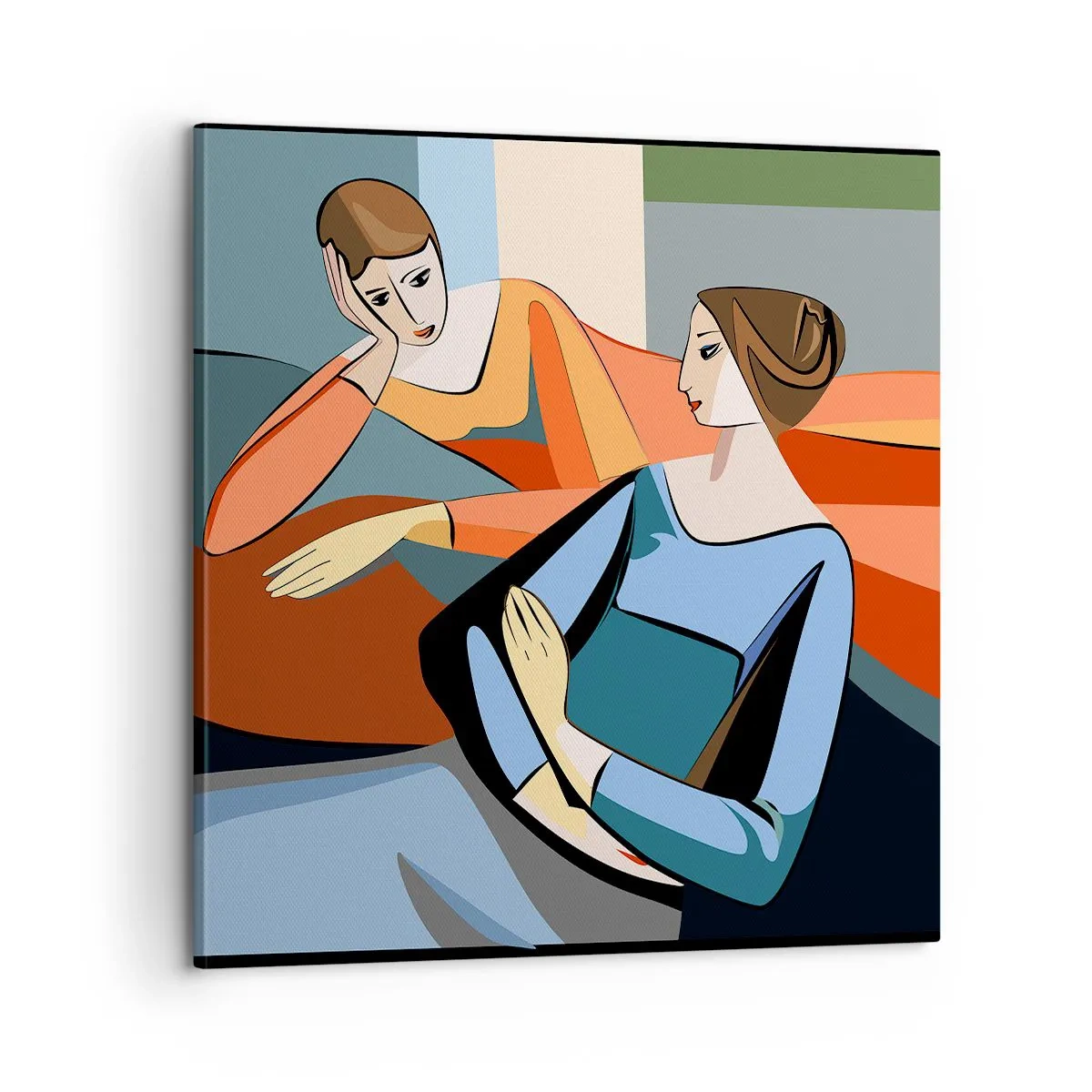 Quadro em tela - Um momento de confiança - 60x60 cm