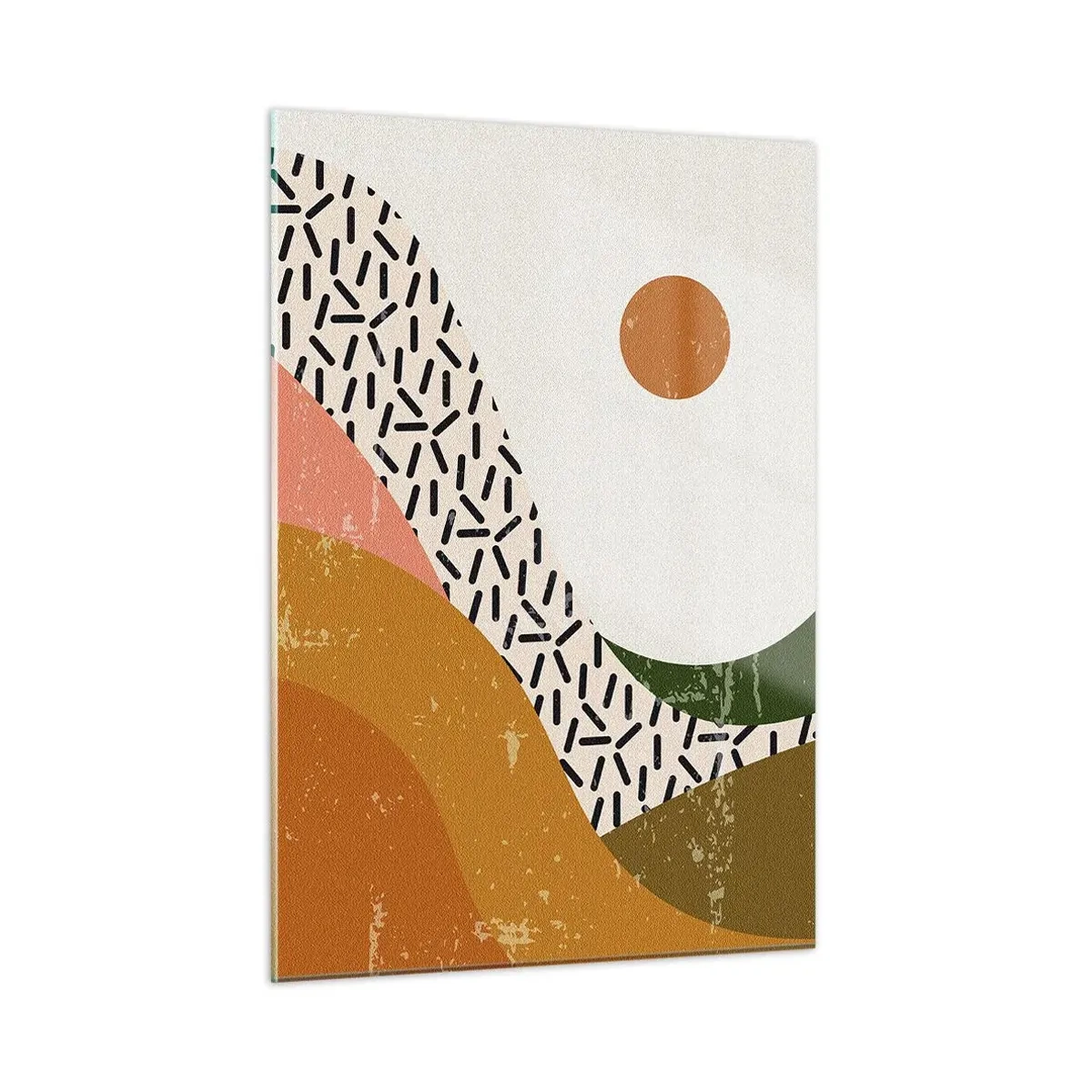 Quadro em vidro - Abstração solar - 50x70 cm