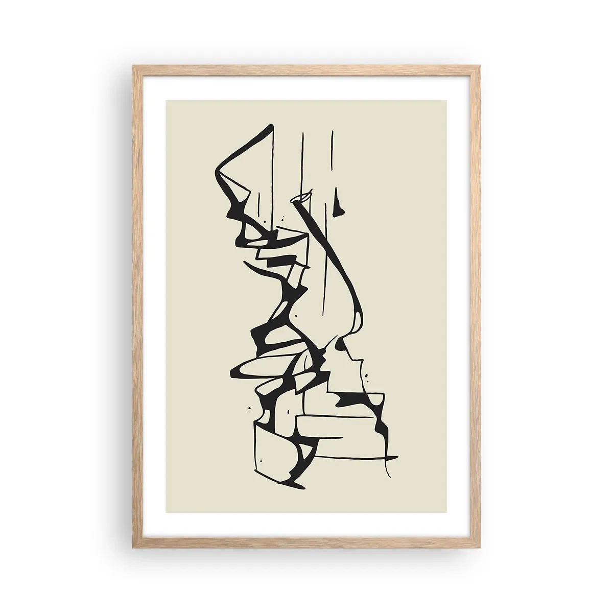 Pôster com moldura de carvalho claro - Talvez uma paisagem - 50x70 cm