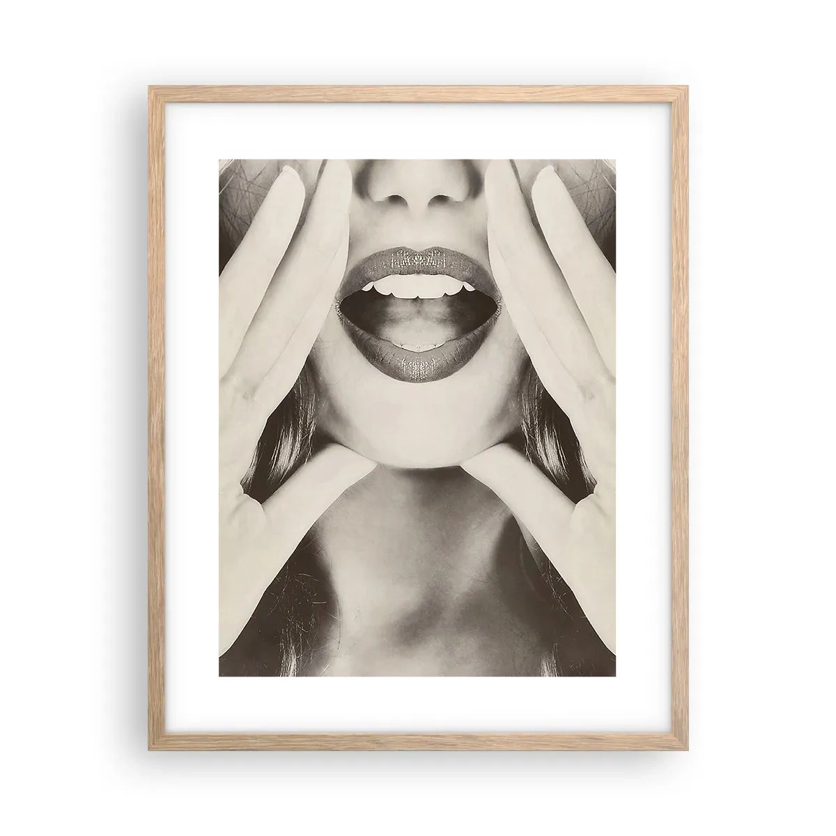 Pôster com moldura de carvalho claro - Já vou! - 40x50 cm