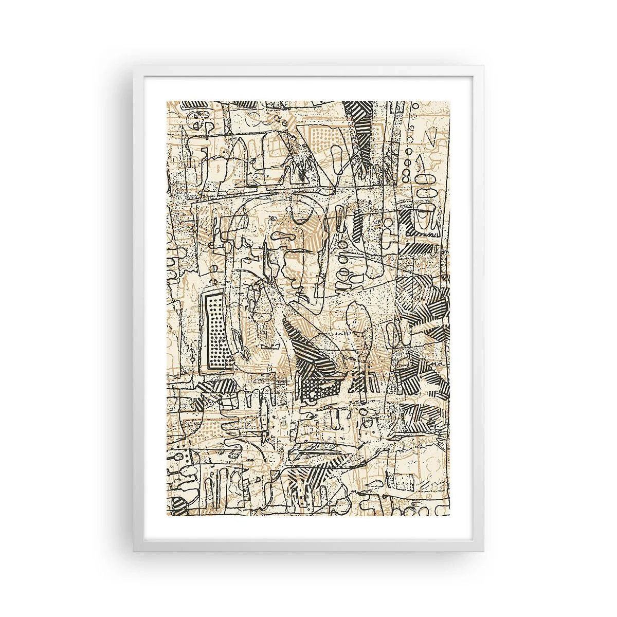 Pôster em moldura branca - À espera de ser decifrado - 50x70 cm