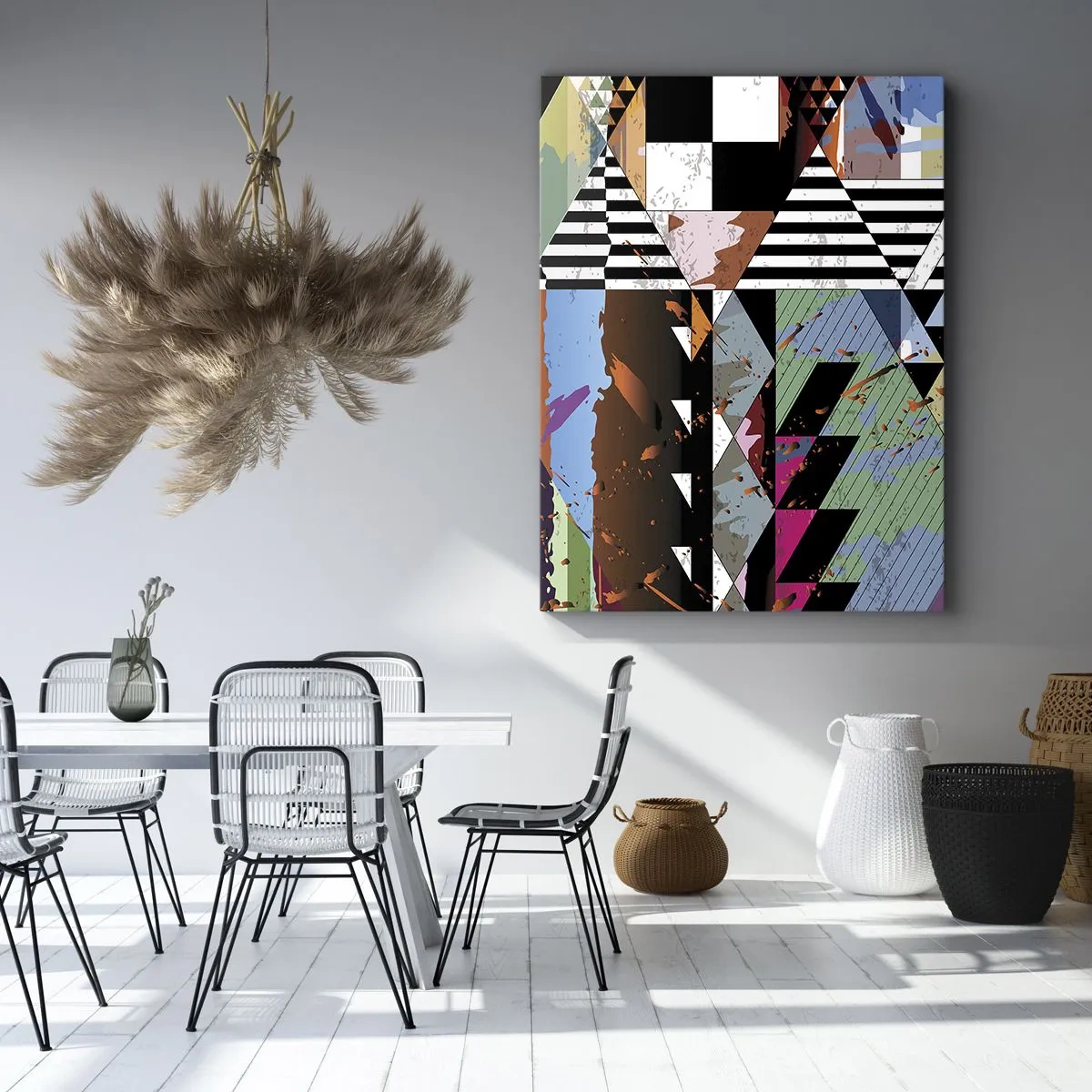Quadro em tela - Geométrica e organicamente - 50x70 cm