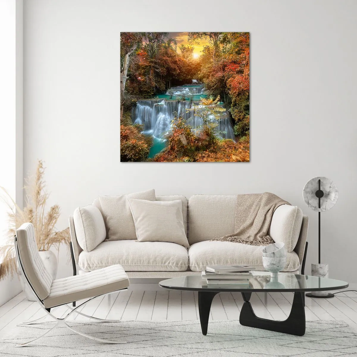 Quadro em vidro - O tesouro escondido da floresta - 60x60 cm