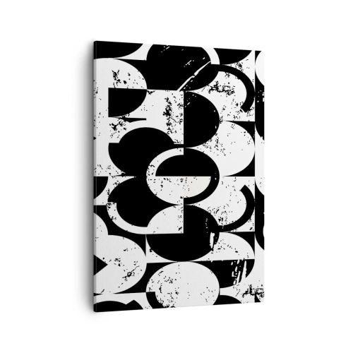 Quadro em tela - O branco é branco e o preto é preto - 50x70 cm