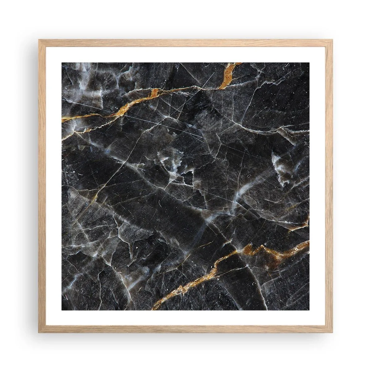 Pôster com moldura de carvalho claro - A vida interior da pedra - 60x60 cm