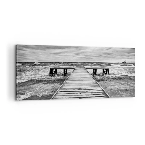 Quadro em tela - Estou à espera do vento, que vai dispersar... - 100x40 cm