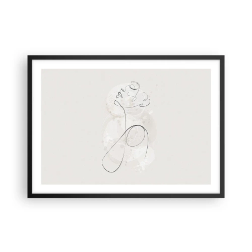 Pôster com moldura preta - O espiral de beleza - 70x50 cm