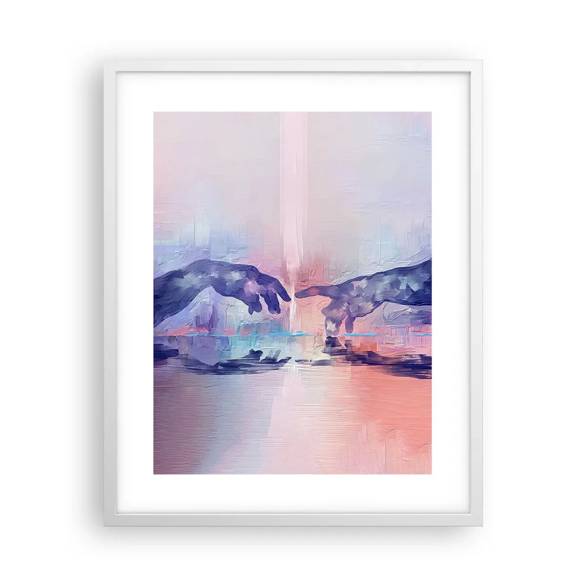 Pôster em moldura branca - Faísca divina da vida - 40x50 cm