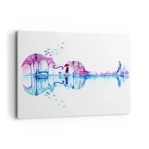 Quadro em tela - Trago-vos cânticos de chuva - 100x70 cm