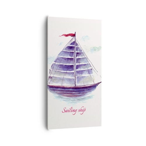 Quadro em tela - Cheio de velas e águas calmas - 65x120 cm