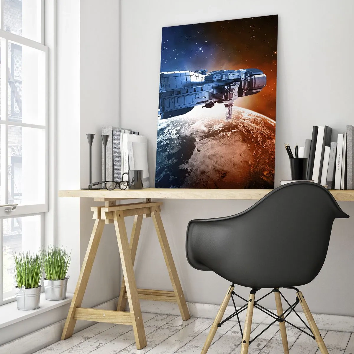 Quadro em vidro - Observador atento - 50x70 cm