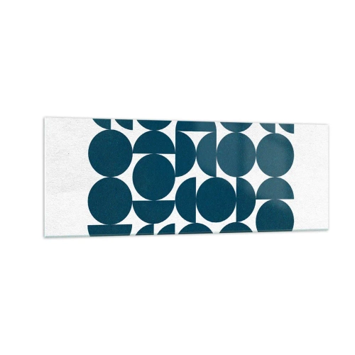 Quadro em vidro - Círculos e semicírculos - 140x50 cm