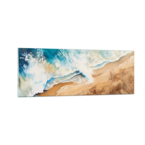 Quadro em vidro - A onda que retorna - 140x50 cm