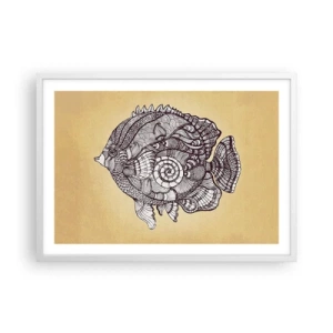 Pôster em moldura branca - De um oceano de enfeites - 70x50 cm